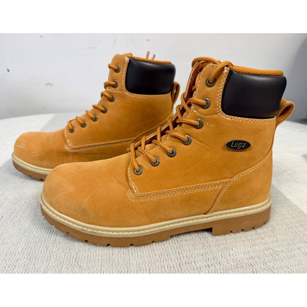Lugz Mens Convoy Wheat Synthetic Leather Work Boots Size 11‎ MBRACHK-747 Tan